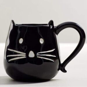 New Pottery Barn Halloween Cat Figural Mug